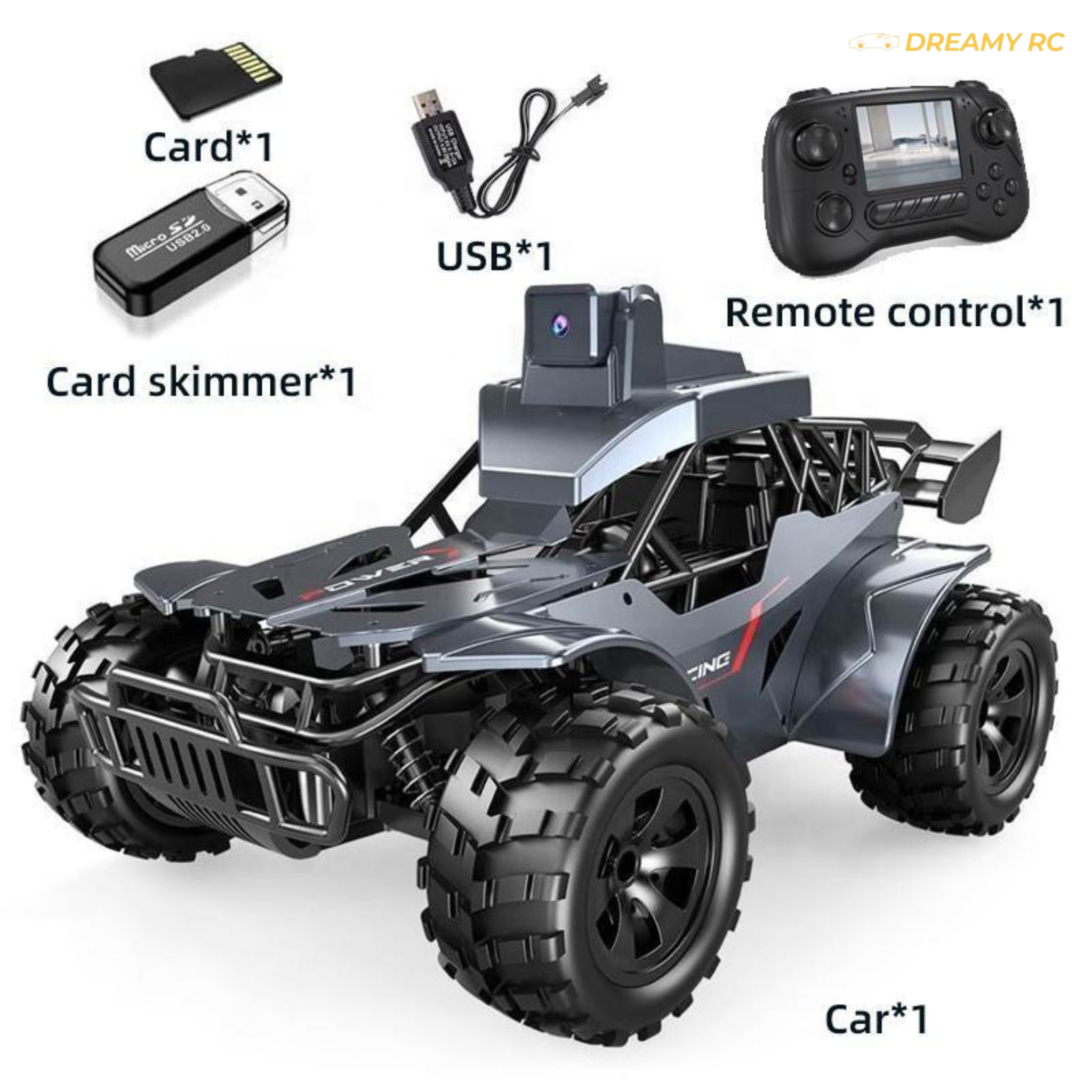 20 KM/H FPV RC Race Car with HD Camera & LCD Display – Real-Time Remote Control Racing Car