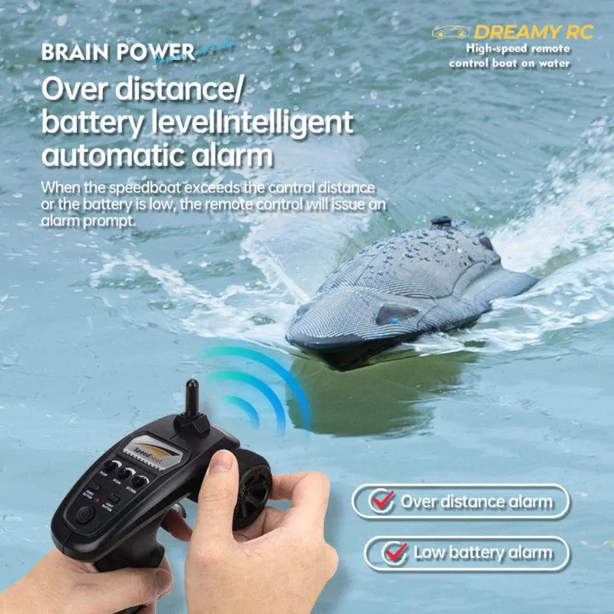 2.4GHz High-Speed RC Racing Boat with Brushless Motor