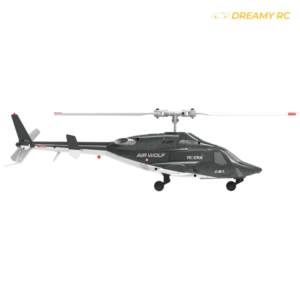 1:53 Scale Air-Wolf 4CH RC Helicopter – 6-Axis Gyro Electric Remote Control