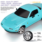 LDRC 1804 1:18 Scale RWD RC Drift Car – Full Proportional 2.4GHz Racing Car with Gyro & LED Lights