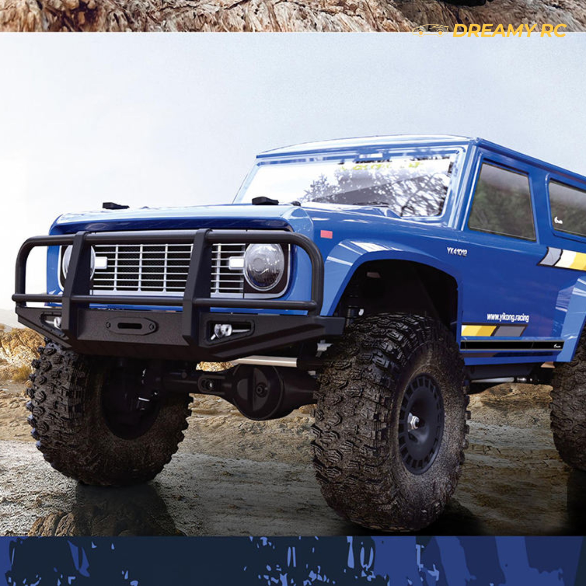1:10 Scale 4WD Rock Crawler RC Car – Bronco Style Off-Road Remote Control Vehicle