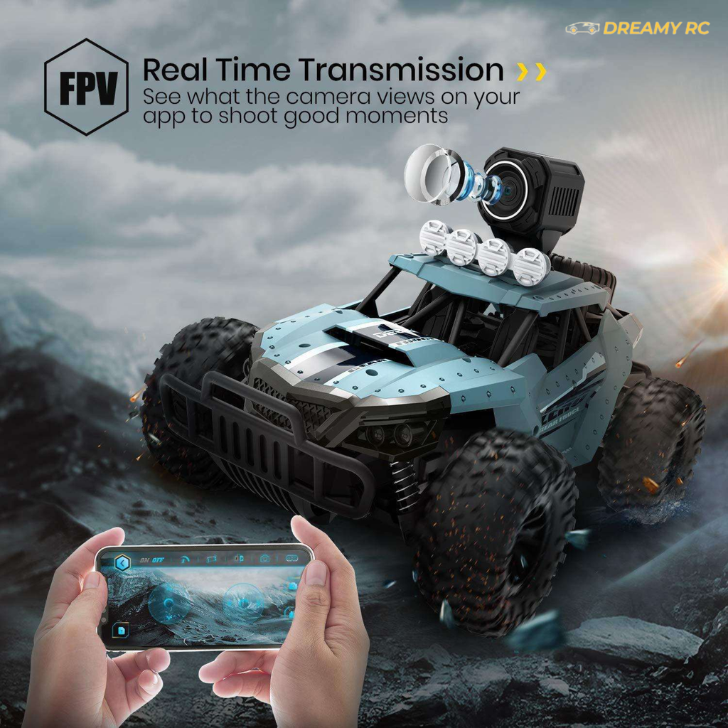 1:16 Scale FPV RC Monster Truck with 720P HD Camera – High-Speed Remote Control Racing Car