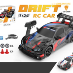 1:24 Scale Drift RC Car with LED Lights – 2.4GHz High-Speed Remote Control Car