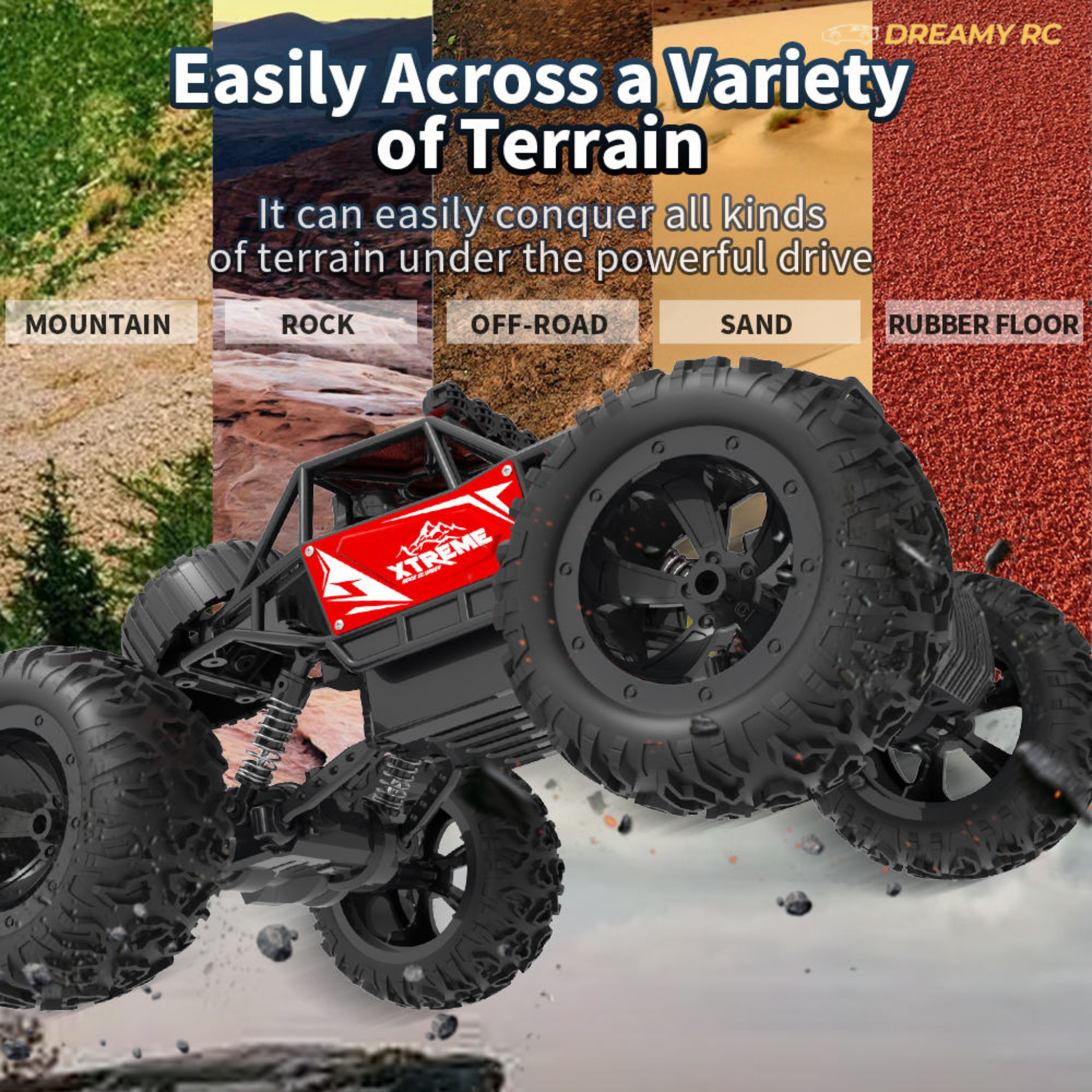 1:16 Scale 4WD Alloy Rock Crawler RC Car with Gesture & Remote Control