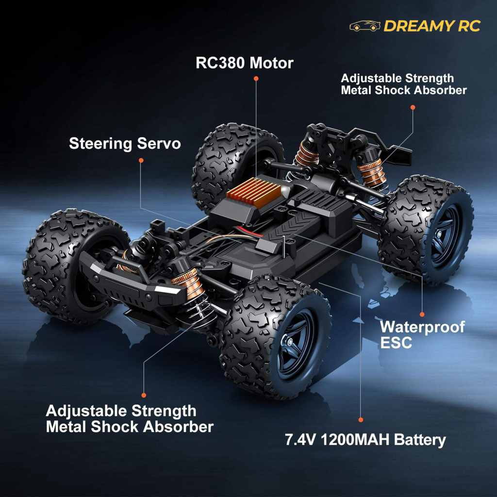 1:18 Scale 4WD High-Speed Waterproof Off-Road  Rock Crawler RC Car