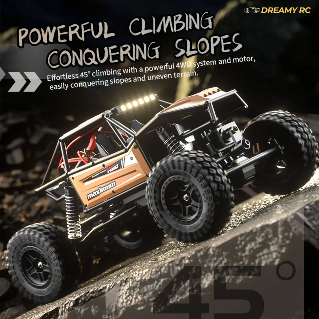 JJRC C8808 1:18 Scale 4WD Rock Crawler RC Car – Off-Road Remote Control Climbing Vehicle