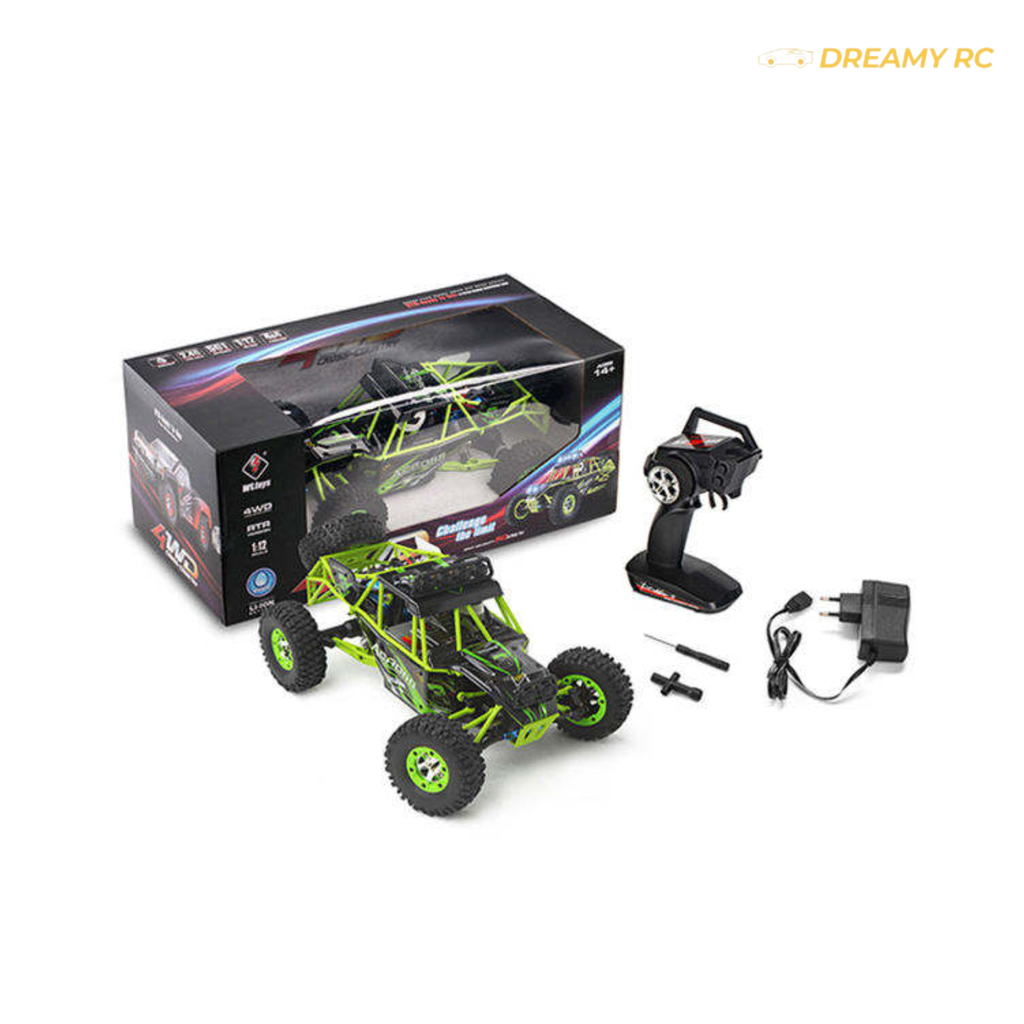 1:12 Scale 4WD High-Speed Rock Crawler RC Car with LED Lights & 2.4GHz Remote Control