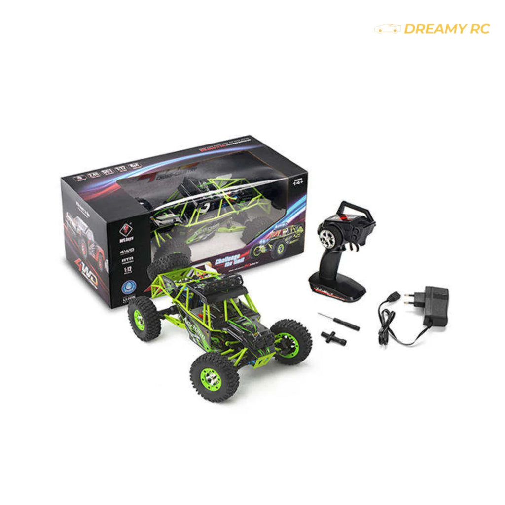 1:12 Scale 4WD High-Speed Rock Crawler RC Car with LED Lights & 2.4GHz Remote Control