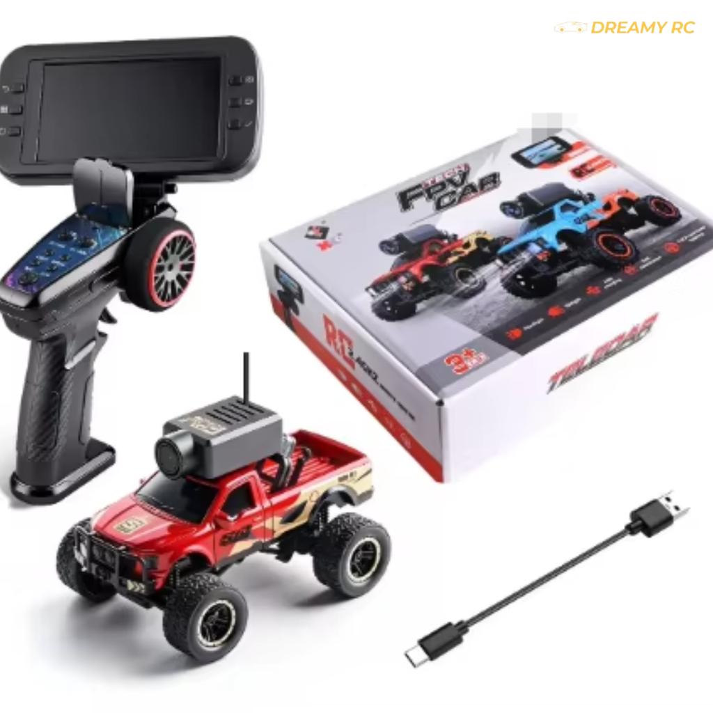 1:64 FPV Mini RC Drift Car with Camera & Display – Full Proportional Remote Control Car