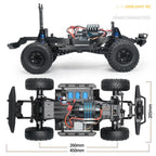 1:10 Scale 4WD RC Rock Crawler – Off-Road Remote Control Car with LED Lights