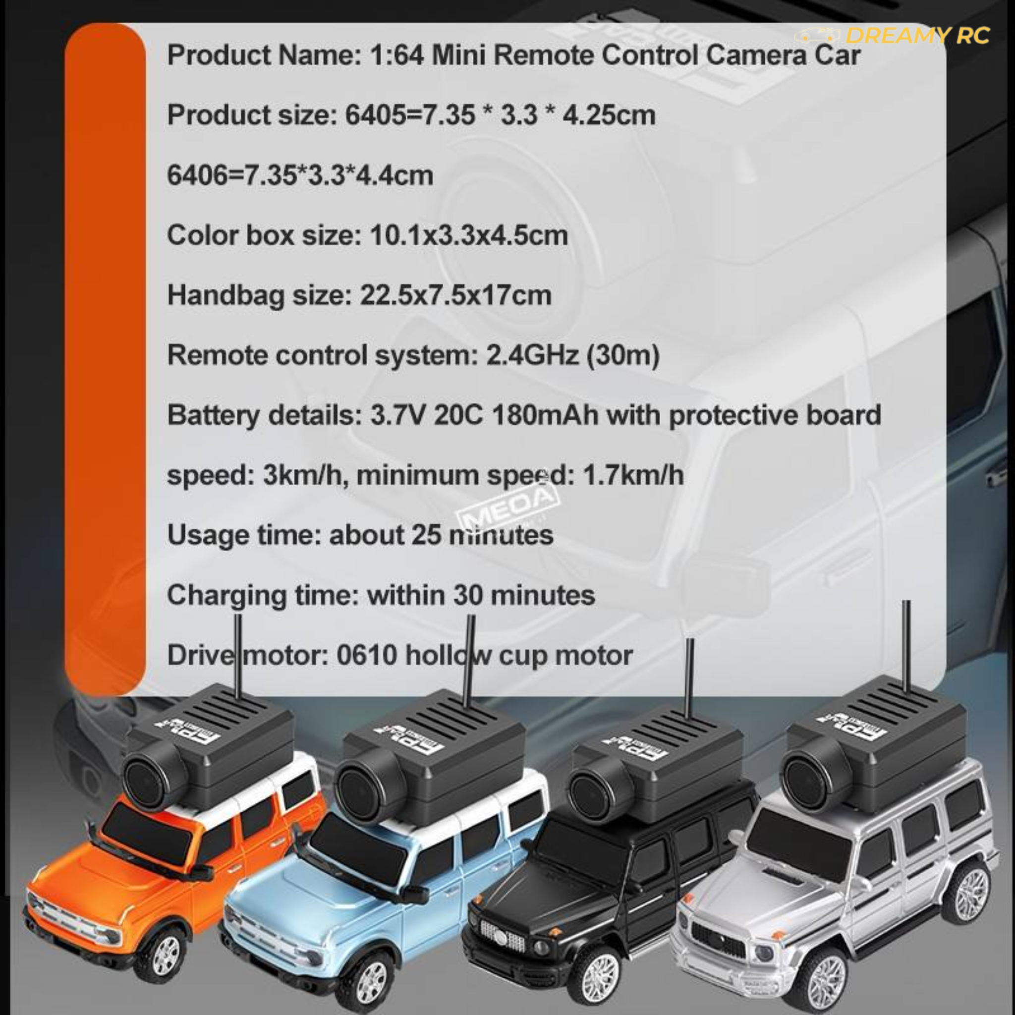 Wltoys 1:64 FPV Mini RC Car with HD Camera & 2.4GHz Remote Control