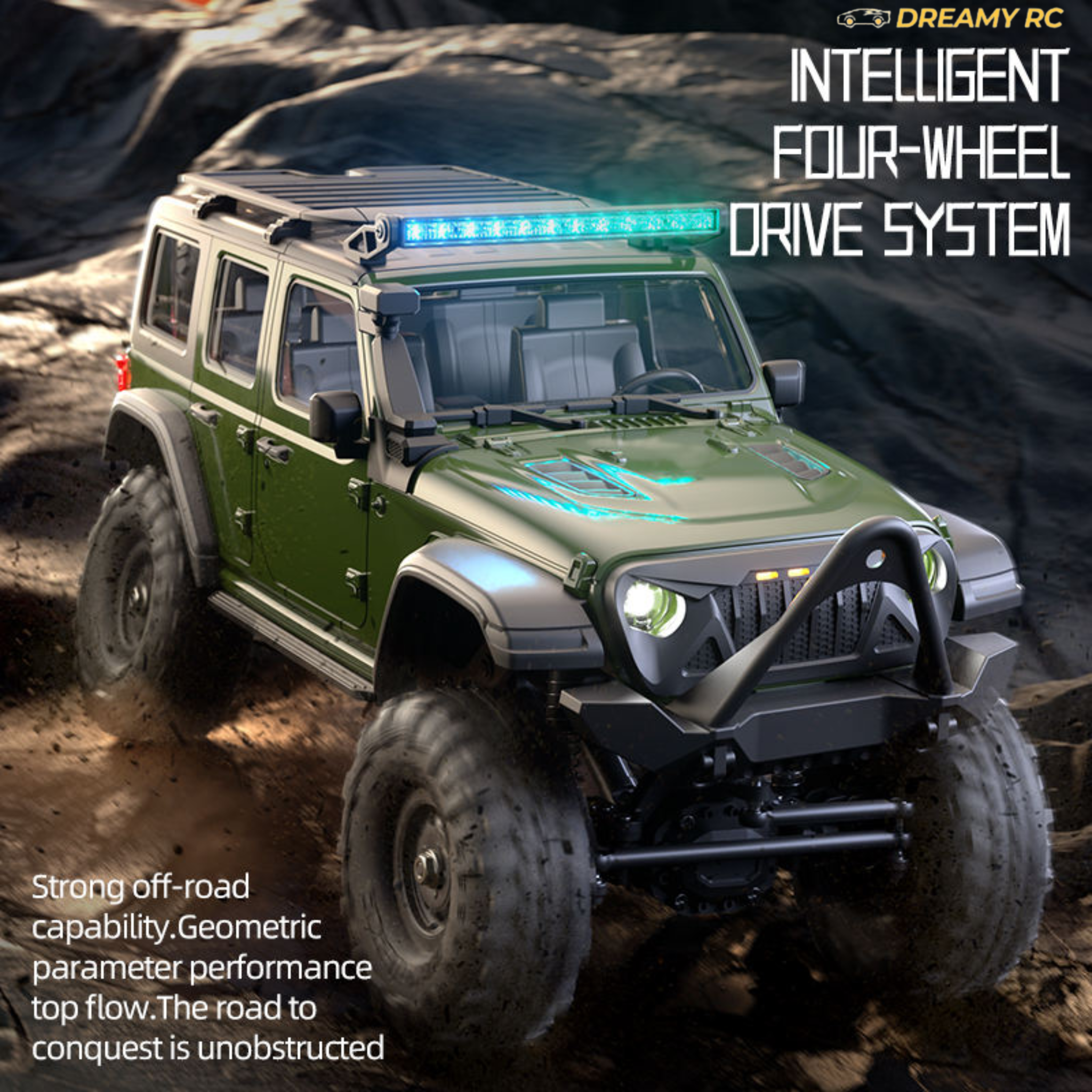 4WD Alloy Chassis Rock Crawler RC Car – Metal Frame Off-Road Remote Control Vehicle