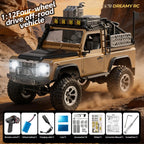 1:12 Scale 4WD Rock Crawler RC Car with LED Lights – Off-Road Remote Control Vehicle