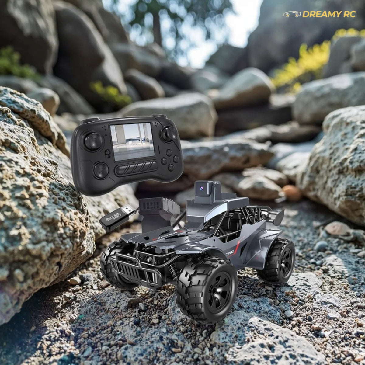 20 KM/H FPV RC Race Car with HD Camera & LCD Display – Real-Time Remote Control Racing Car