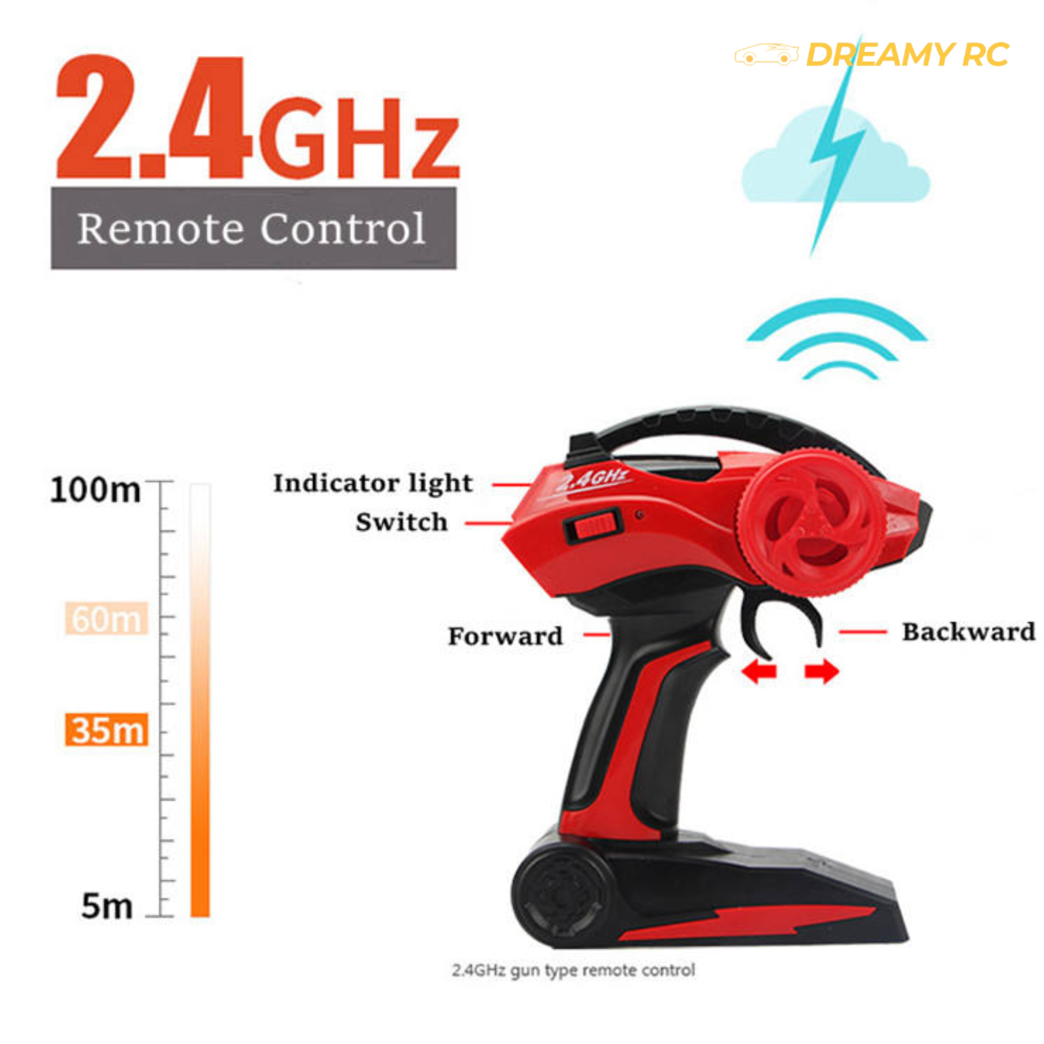Alloy 4WD RC Car with LED Lights – 2.4GHz Off-Road