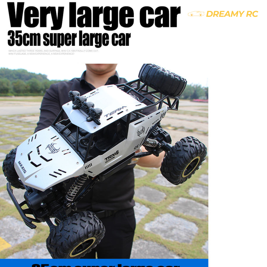 Alloy 4WD RC Car with LED Lights – 2.4GHz Off-Road