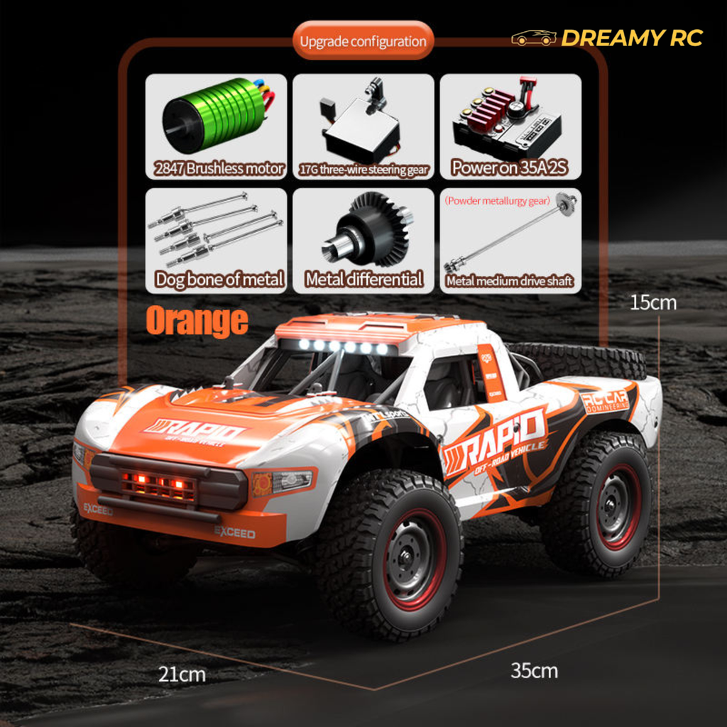 Brushless 4WD High-Speed RC Car – 70 km/h Off-Road Remote Control Racer