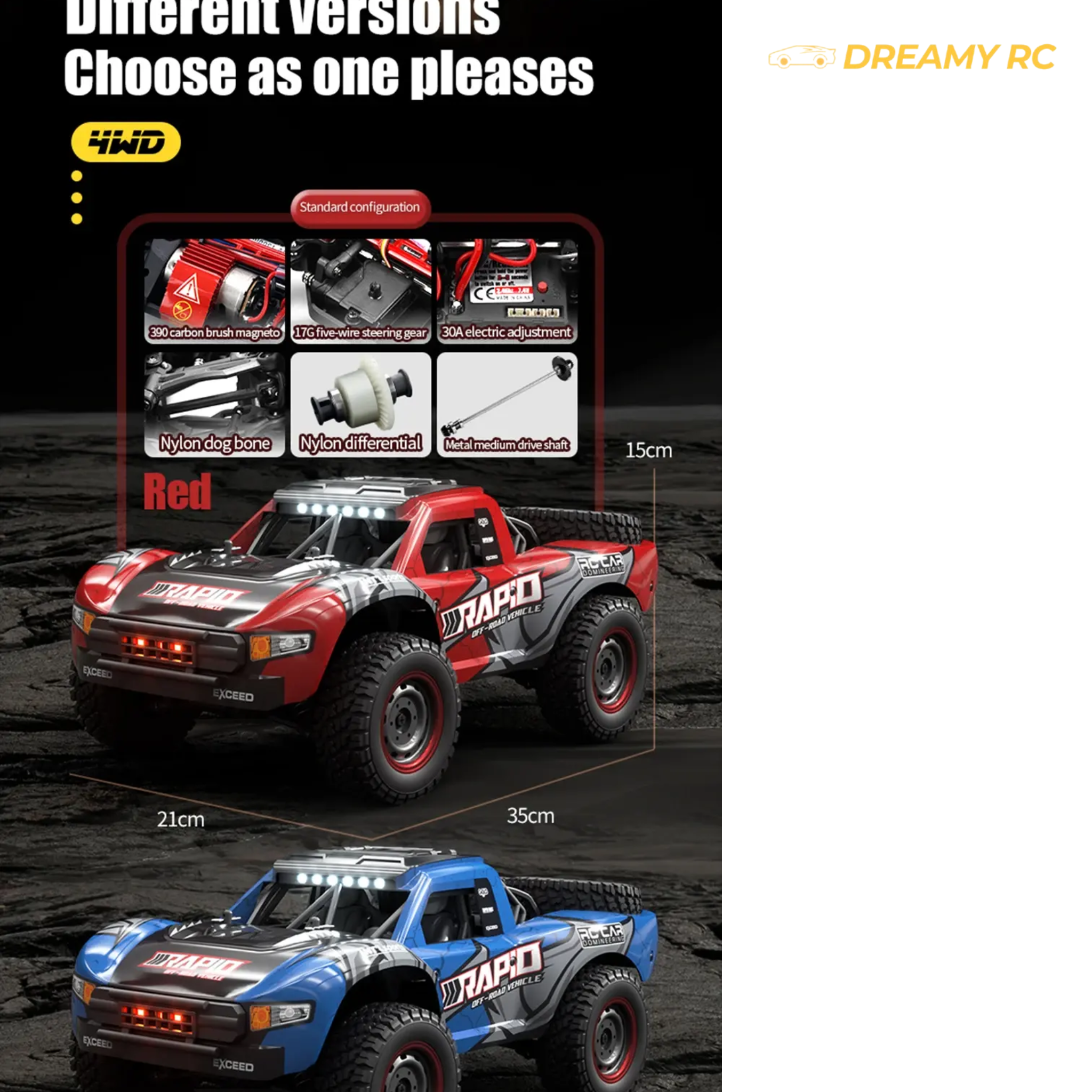 JJRC Q130A 1:16 4WD High-Speed Drift RC Car – 50 km/h