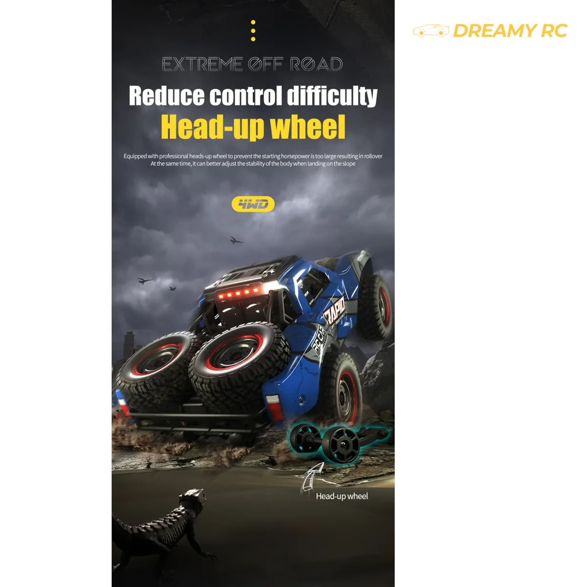 JJRC Q130A 1:16 4WD High-Speed Drift RC Car – 50 km/h