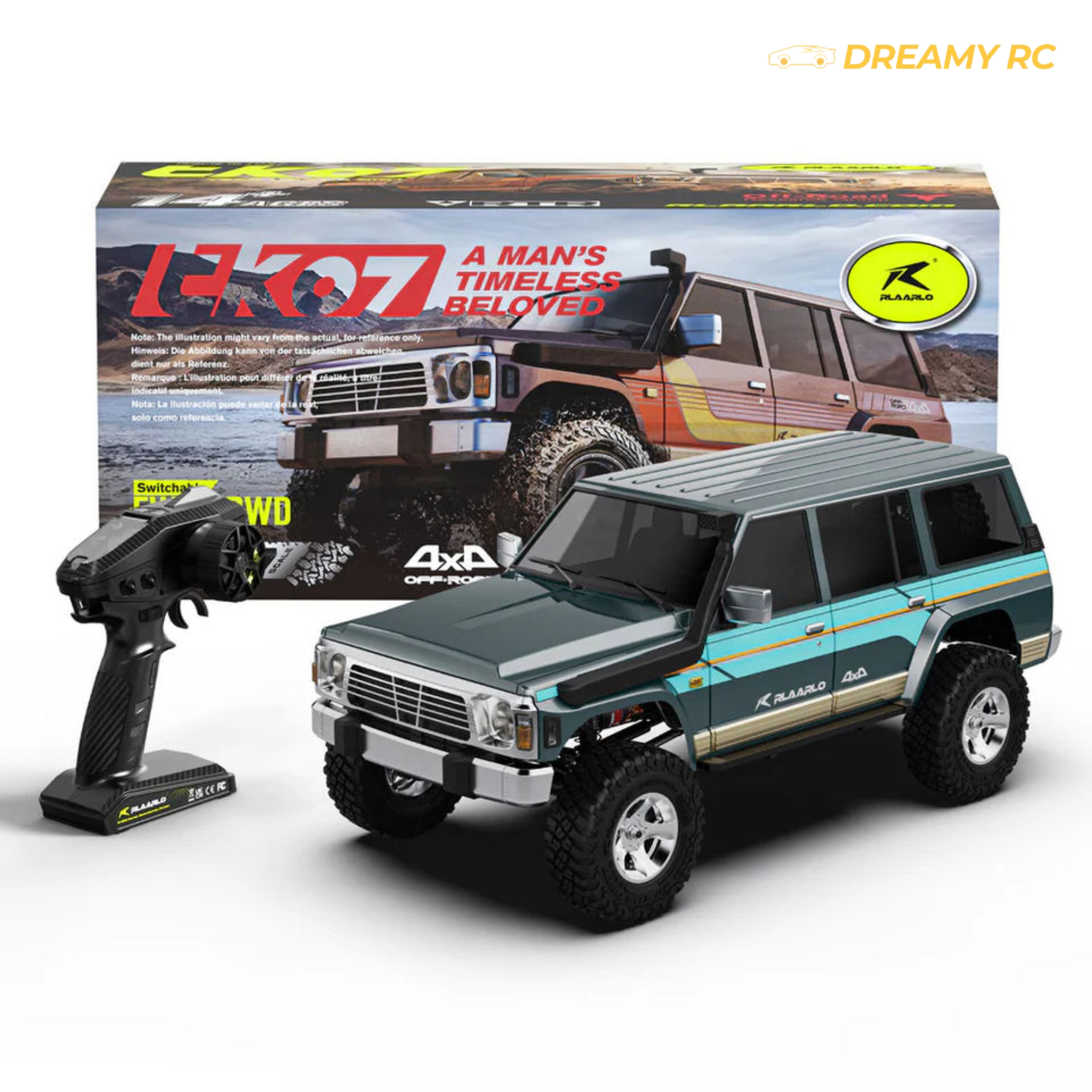 RLAARLO TK07 1:7 Scale RTR Rock Crawler RC Car – Metal 4WD Off-Road Electric Vehicle