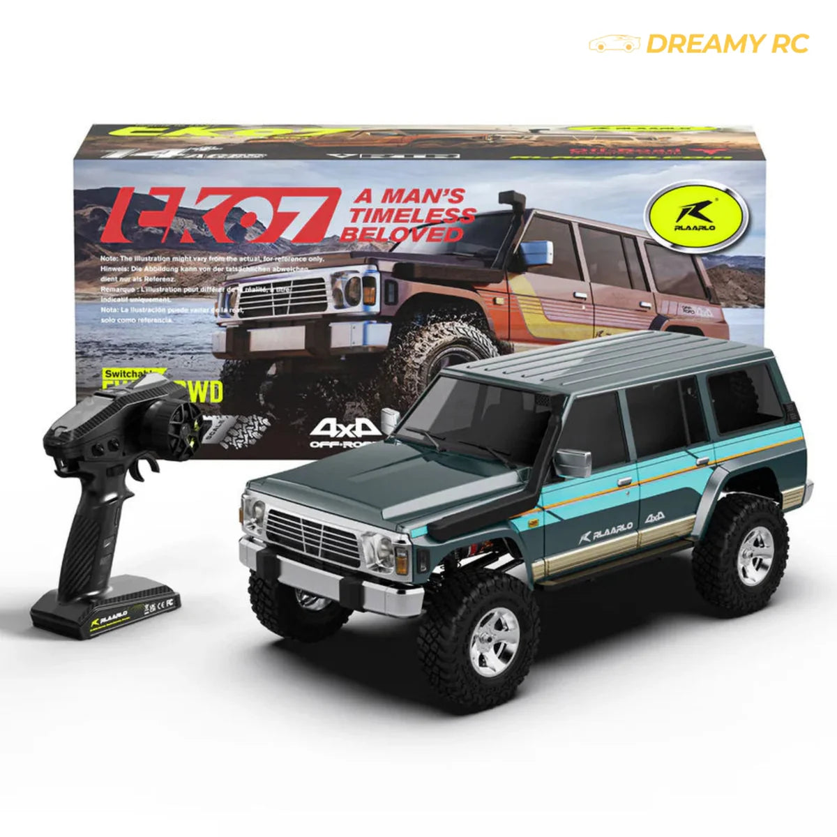 RLAARLO TK07 1:7 Scale RTR Rock Crawler RC Car – Metal 4WD Off-Road Electric Vehicle