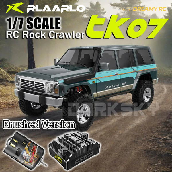 RLAARLO TK07 1:7 Scale RTR Rock Crawler RC Car – Metal 4WD Off-Road Electric Vehicle