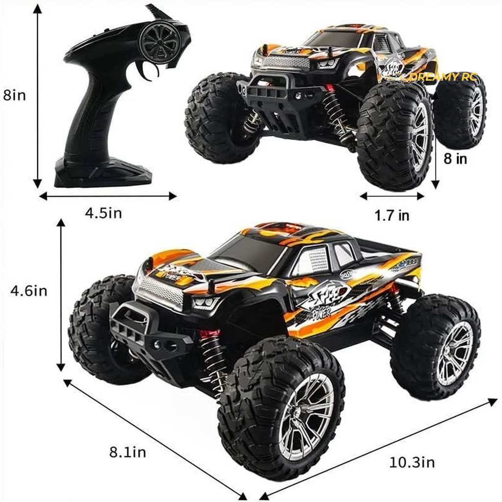 HOSHI N416 1:16 4WD RC Monster Truck — 33+ km/h, Splash-Proof (RTR) image 3