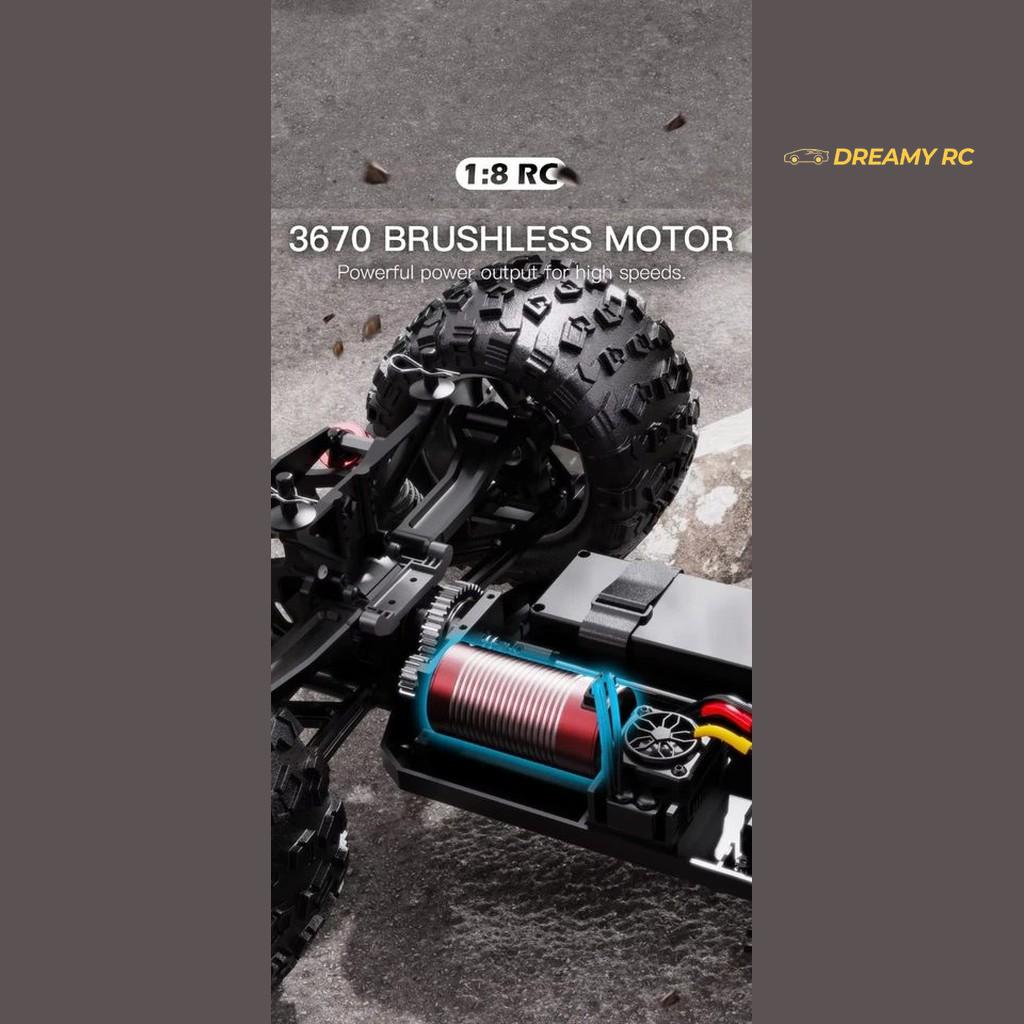 HOSHI N518 Raptor II 1:8 4WD Brushless RC Monster Truck — 100 km/h, 3670 Motor image 4