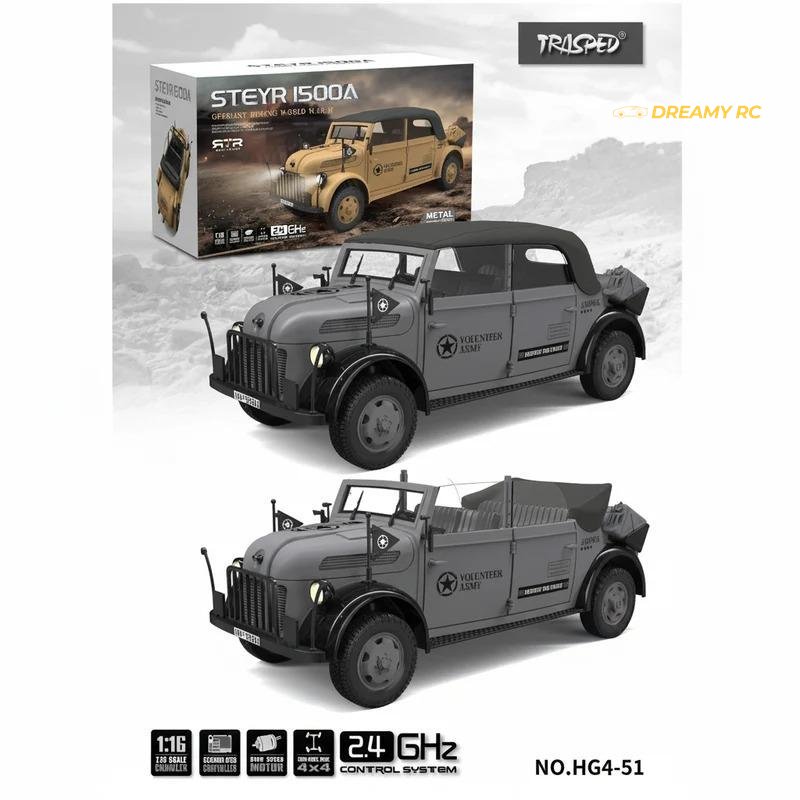 HG4-51 Steyr 1500A 1:18 Metal RC Military Crawler