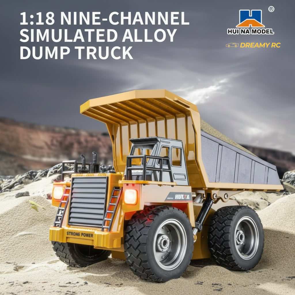 Huina 1533 1:18 RC Dump Truck 9CH Semi-Alloy