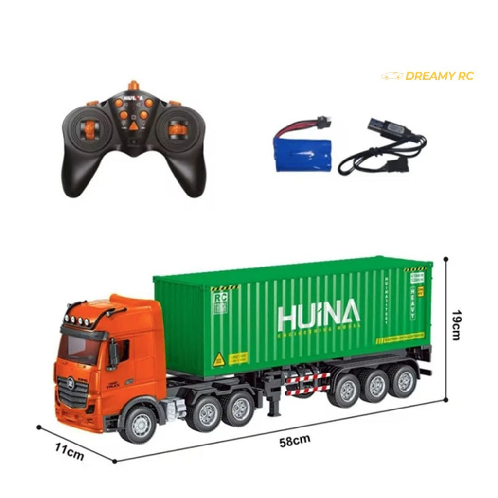 Huina 1317 1:18 RC Container Truck with Trailer