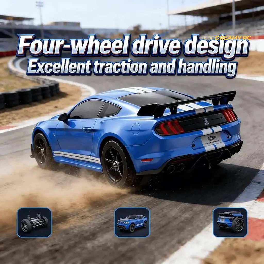 MJX Hyper Go 10306 1_10 4WD Brushless RC Car — Mustang Shelby GT500 (70 km_h)