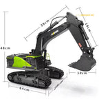 Huina 1593 1:14 RC Excavator, Metal Gear 22CH