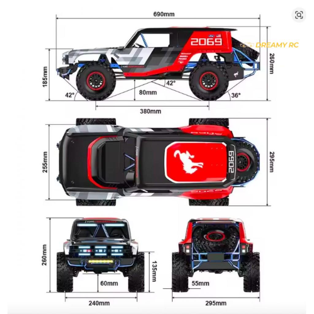 MJX Hyper Go H8P 1:8 Bronco Baja FOC Brushless Truck