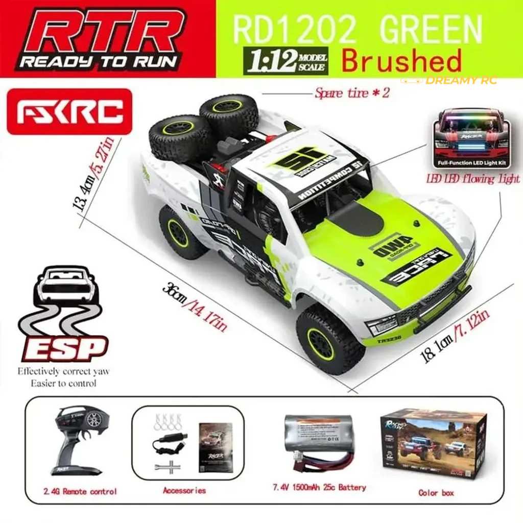 HB Toys FS Racing PACE RD1202 1:12 4WD IPX4 RC Desert Short-Course
