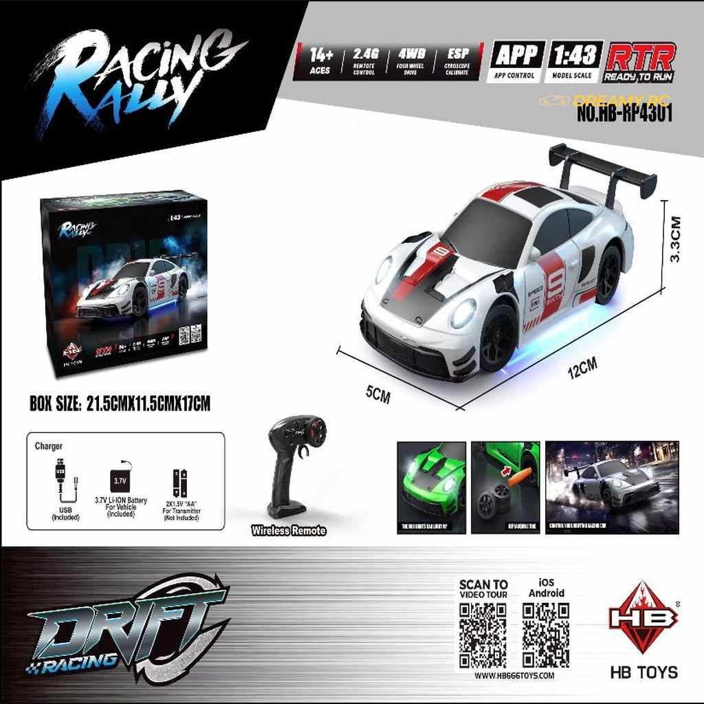 HB Toys RP43 1:43 4WD RC Drift Car