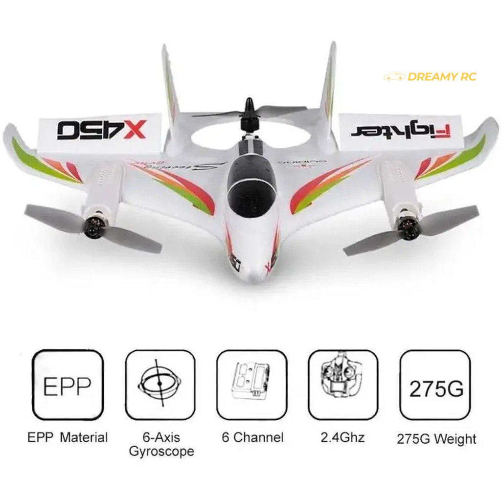 WLtoys XK X450 VTOL RC Fighter Jet 6-CH