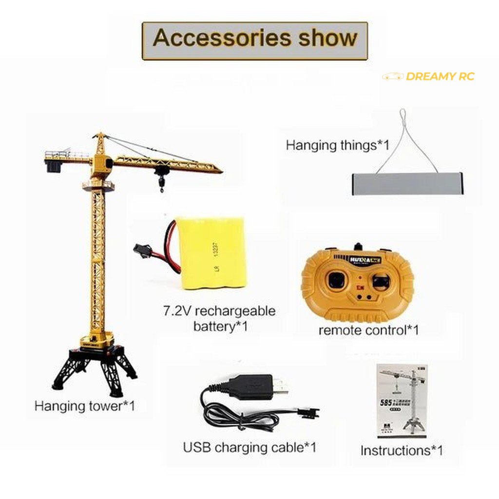 Huina 1585 1:14 RC Tower Crane 12CH, 120cm