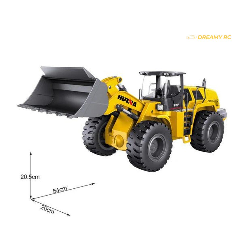 Huina 1583 1:14 RC Wheel Loader, Metal Bucket