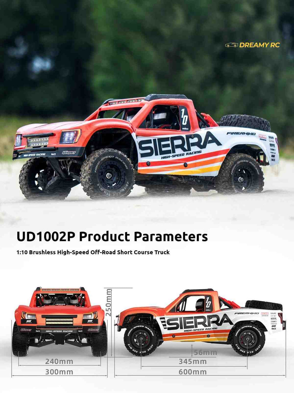 UDIRC Sierra Max UD1002P 1:10 4WD Brushless RC Desert Trophy Truck