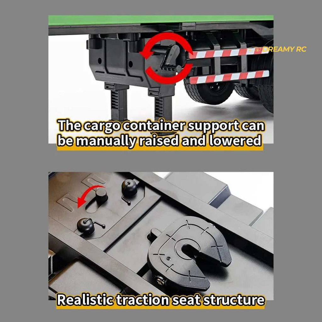 Huina 1317 1:18 RC Container Truck with Trailer