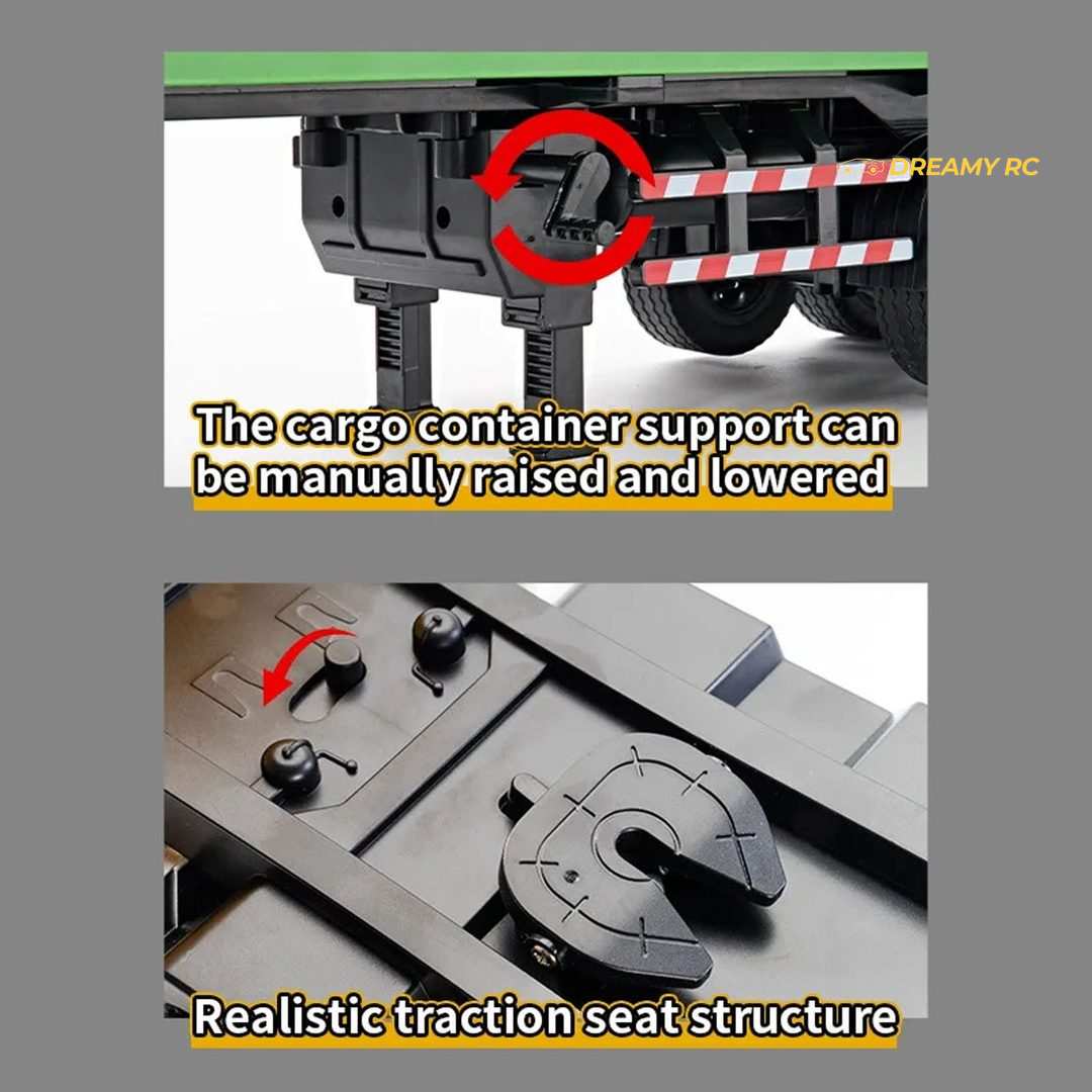 Huina 1317 1:18 RC Container Truck with Trailer