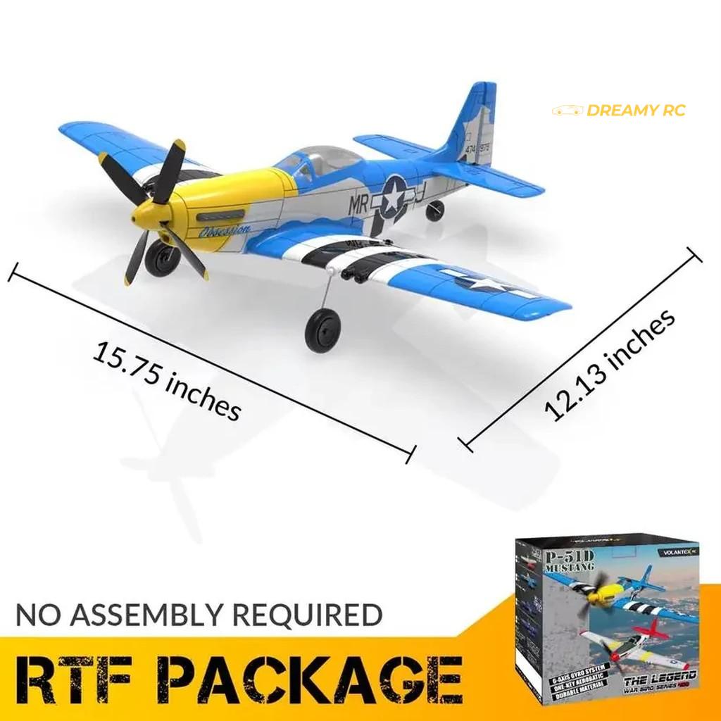 VolantexRC P-51D Mustang 400mm RC Plane Blue Obsession