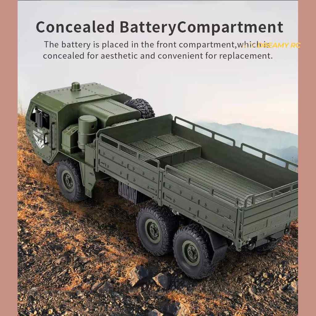 JJRC Q75 1:16 6WD RC Military Truck