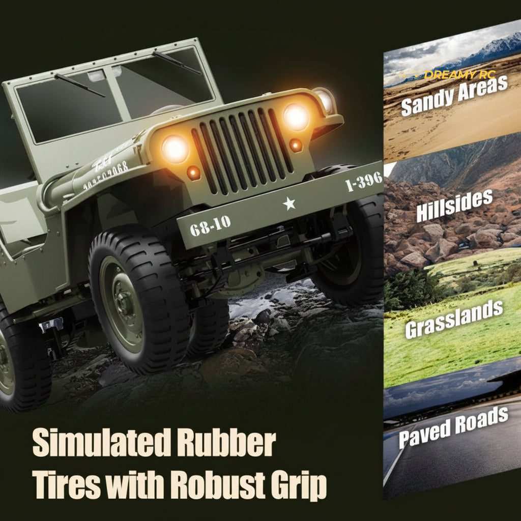 JJRC C8815 1:10 Willys Military Jeep RC Crawler