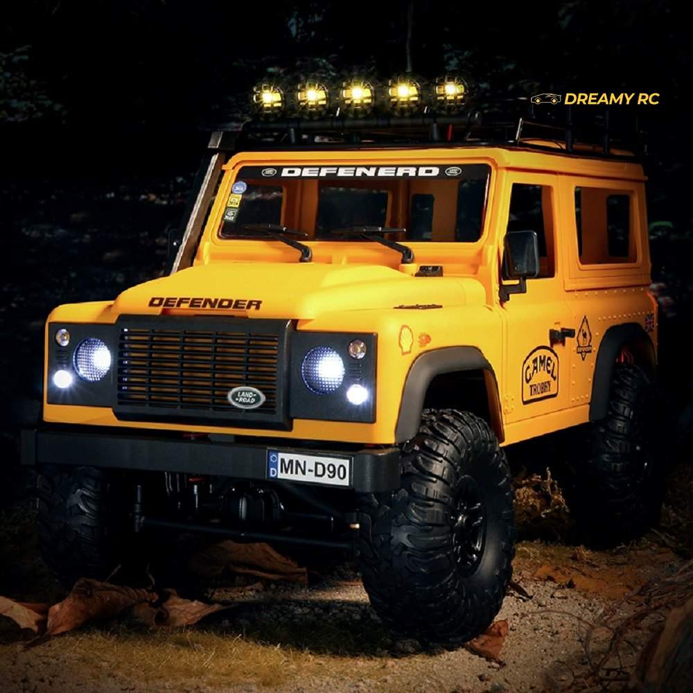 MN Model MN98 1:12 Defender-Style RC Crawler, Roof Lights